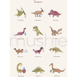 Mushie 2458250 Mushie Μεγάλη Αφίσα Dinosaurs