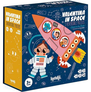Παιδικό Puzzle Londji Valentina In Space 5 in 1 2 + 3 +4 + 5 Κομμάτια + 10pcs