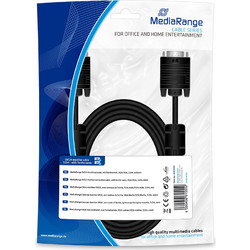 Καλώδιο Mediarange Svga Monitor Connection Cable, With Ferrite Cores, Vga/vga, 3.0m. Black (Mrcs114)