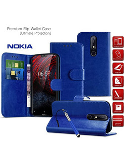 NOKIA 7 - ΘΗΚΗ BOOK STYLE SMART ΜΑΓΝΗΤΙΚΗ-Petrol Blue