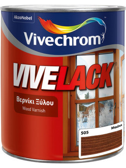 Vivechrom Vivelack 505 Βερνίκι Επιφάνειας Ξύλου Διαλύτου Gloss Μαόνι 0.75lt