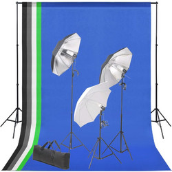 vidaXL 3051361 Kit με Φόντο & Ομπρέλες