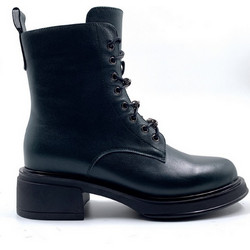 Versace 19V69 Γυναικεία Αρβυλάκια Δερμάτινα Κυπαρισσί με Χοντρό Χαμηλό Τακούνι AMSR1030-3026