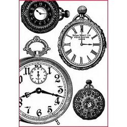 ΡΙΖΟΧΑΡΤΟ DECOUPAGE Α4 CLOCKS BLACK WHITE DFSA4127