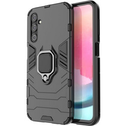 Ring Armor case for Samsung Galaxy A24 4G armored cover magnetic holder ring black