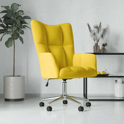 vidaXL Πολυθρόνα Relax Βελούδινη Κίτρινη 328168