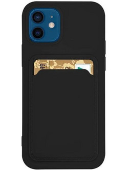 Card Case Silicone Cover Wallet with Card Slot Documents for Xiaomi Redmi Note 11 Pro+ 5G / 11 Pro (China) black