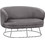 HomeMarkt Arien Διθέσιος Καναπές Βελούδινος Γκρι 125x80x84cm HM8492.01