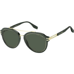 Marc Jacobs MJ585/S PEF Ανδρικά Γυαλιά Ηλίου Aviator Κοκάλινα Μεταλλικά Μαύρα με Πράσινο Polarized Φακό