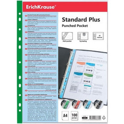 Ζελατίνα Α4 ErichKrause Ενισχυμένη Fizzy Clear 40mcm 10pcs Green Stripe 46708