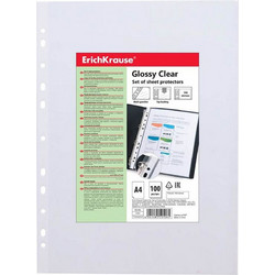 ERICHKRAUSE Ζελατίνα Α4 Erichrause Ενισχυμένη Π Glossy Clear 100mc 59106