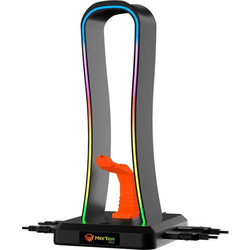 Meetion MT-U002 Επιτραπέζια Βάση Ακουστικών Gaming με RGB & Θύρα USB Black