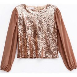 Funky Χρυσή Παιδικό T-Shirt Μακρυμάνικο Ροζ Χρυσό 224-506124-1