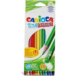 Carioca Tita Erasable Ξυλομπογιές Σετ 12x12τμχ