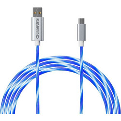 Καλώδιο Δεδομένων Φόρτισης Oniverse με LED USB-A to Micro USB 2m - White