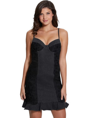 Guess Lelly Mini Φόρεμα για Γάμο / Βάπτιση Μαύρο W3YK81D54H1