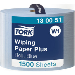 Βιομηχανικό Ρολό Μπλε 2φυλλο 510m 1 Ρολό Tork Wiping Paper Plus 130051