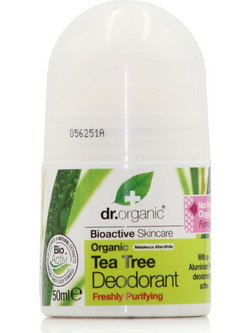 Dr. Organic Tea Tree Φυσικό Γυναικείο Αποσμητικό Roll On Χωρίς Αλουμίνιο 50ml