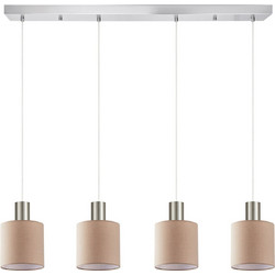 Home Lighting Κρεμαστό Φωτιστικό Οροφής Ράγα Πολύφωτο E27 Καφέ SE21-NM-4-4NM-SH3 77-8434