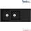 Sanitec Ultra Granite 801 Επικαθήμενος Νεροχύτης Γρανίτη Αντιστρεφόμενος Ματ Nero 116x50cm