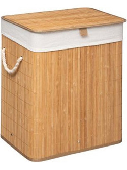 Καλάθι απλύτων Natural χρώμα φυσικό-λευκό 40x30x50εκ 199-000056 Pakoworld-199-000056-Λευκό 199-000056