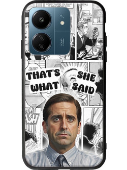 Θήκη TV Quotes - Michael Scott Xiaomi Poco C65 Groove TPU (Tempered Glass και TPU)
