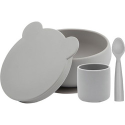Minikoioi Βρεφικό Σετ Φαγητού Σιλικόνης BLW Powder Grey 3τμχ