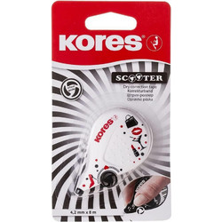 KORES ΔΙΟΡΘΩΤΙΚΟ ΤΑΙΝΙΑ SCOOTER 4.2mm X 8m ΛΕΥΚΟ - ΜΑΥΡΟ