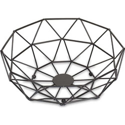 Φρουτιέρα Misty 10-186-029 Φ28x10cm Black Nava Μέταλλο