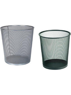 Καλάθι Γραφείου Μέταλλο Φ27x30cm Σε 2 Χρώματα