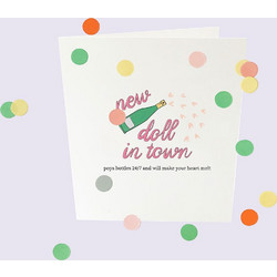 Ευχετήρια Κάρτα Κονφετί New Doll In Town GL-BC-12 10x9cm Multi The Gift Label