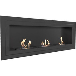 Επιτοίχια εστία βιοαιθανόλης JULIET/1800/TUV/BLACK KRATKI