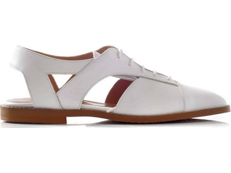 Oxfords παπούτσια Γυναικεία Chaniotakis 214 WHITE σε λευκό δέρμα