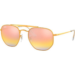 Ray-Ban RB3648 9001 Ανδρικά Γυαλιά Ηλίου Στρογγυλά Μεταλλικά Χρυσά με Πορτοκαλί Καθρέπτη Φακό