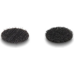 DELOCK αυτοκόλλητα τύπου Velcro 19088, στρόγγυλα, 20mm, μαύρο, 32 ζεύγη 19088