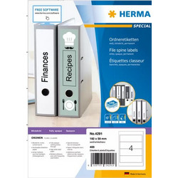 Herma Ετικέτες λευκές 192 x 59 mm Νο 4291