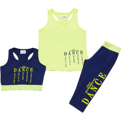 TraX Παιδικό Σετ για Κορίτσι Καλοκαιρινό Lime Navy Μπλε 45116