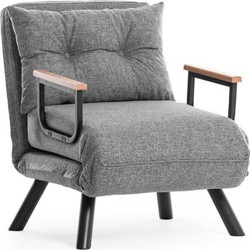 Papatya Πολυθρόνα Κρεβάτι Light Grey Sando 859FTN2819 60x78x78cm
