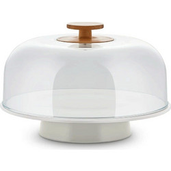 Τουρτιέρα Με Καπάκι & Πόδι Mattina BG06 WG 31,6cm Warm Grey Alessi Πορσελάνη