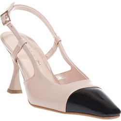 BEATRIS B690 NUDE-ΜΑΥΡΟ SLINGBACK ΓΟΒΕΣ
