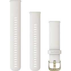 Garmin QuickFit 20mm Λουράκι Σιλικόνης Ivory / Cream Gold (Vivomove HR)