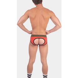 Backless Brief Wild Candy Red-Green-Black