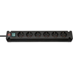 Brennenstuhl Bremounta 6 fold black 3m + switch