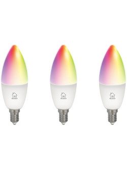 Έξυπνος Λαμπτήρας DELTACO LED E14 Candle Wi-Fi RGB 5W (3 Τεμάχια)