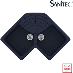 Sanitec Classic 310 Επικαθήμενος Νεροχύτης Γωνιακός Γρανίτη Ματ 83x Granite Blue 83x50cm