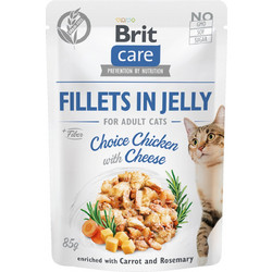 Brit Care Adult Fillets with Choice Chicken & Cheese in Jelly 85gr