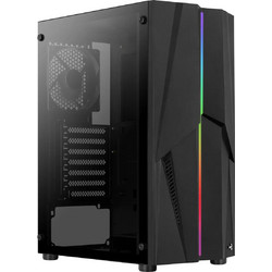 Aerocool Mecha Black Gaming Midi Tower Κουτί Υπολογιστή με Πλαϊνό Παράθυρο