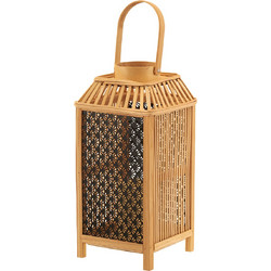 Φανάρι Bamboo Τετράγωνο 21x21x46cm