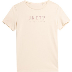 4F Γυναικείο Αθλητικό T-Shirt Nude 4FAW23TTSHF0899-12S