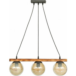 Heronia Lighting R-600 Κρεμαστό Φωτιστικό Οροφής Ράγα Τρίφωτο E27 Χρυσό 30-0073